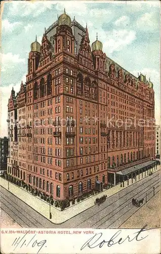 New York City Waldorf Astoria Hotel / New York /