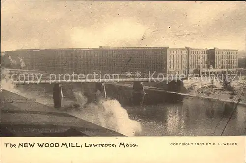 Lawrence Massachusetts New Wood Mill Kat. Lawrence