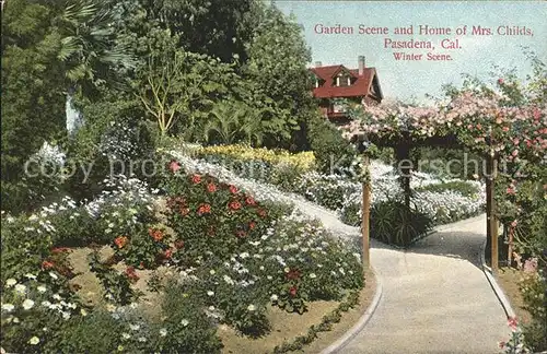 Pasadena California Garden and Home of Mrs. Childs Kat. Pasadena