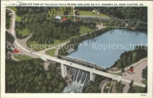 Clayton Georgia Fliegeraufnahme Tallulah Falls Bridge and Lake Kat. Clayton