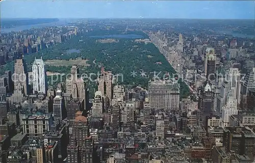 New York City Skyline from R.C.A. Building Central Park Upper Manhattan / New York /