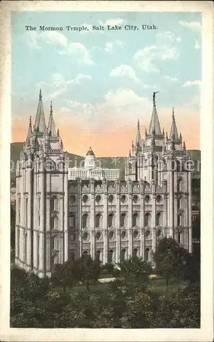 Salt Lake City The Mormon Temple Kat. Salt Lake City