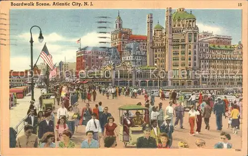 Atlantic City New Jersey Boardwalk Scen Kat. Atlantic City