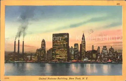 New York City United Nations Building Skyline / New York /
