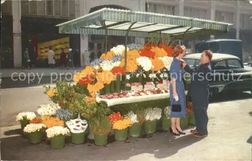 San Francisco California Flower Stand Kat. San Francisco