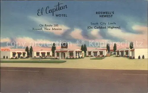 Roswell New Mexico El Capitan Motel  Kat. Roswell