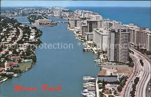 Miami Beach Fliegeraufnahme Skyline Kat. Miami Beach