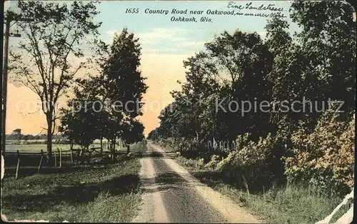 Oshkosh Wisconsin Country Road near Oakwood Kat. Oshkosh