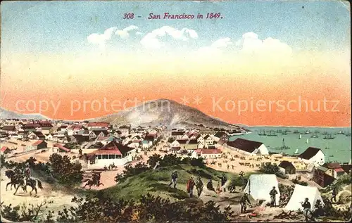San Francisco California um 1849 Gemaelde Kat. San Francisco