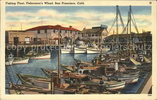 San Francisco California Fishing Fleet Fishermans Wharf Kat. San Francisco