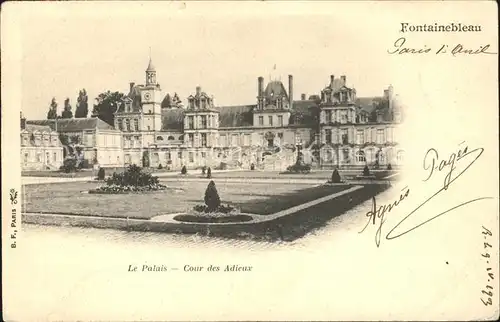 Fontainebleau Seine et Marne Palais Cour des Adieux Kat. Fontainebleau