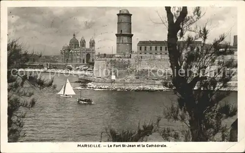 Marseille Fort Saint Jean et la Cathedrale Kat. Marseille