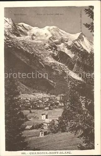 Chamonix Vue generale et Dome du Goutier Kat. Chamonix Mont Blanc