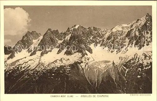 Chamonix Aiguilles de Chamonix Gebirgspanorama Kat. Chamonix Mont Blanc