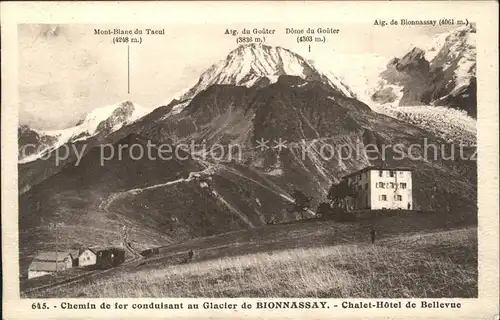 Les Houches Chemin de Fer Glacier de Bionnassay Chalet Hotel de Bellevue Kat. Les Houches