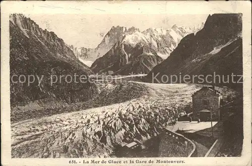 Chamonix Mer de Glace et Gare de Montenvers Eismeer Gletscher Kat. Chamonix Mont Blanc