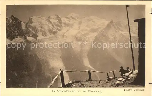 Chamonix Mont Blanc vu du Brevent Glacier Gletscher Kat. Chamonix Mont Blanc