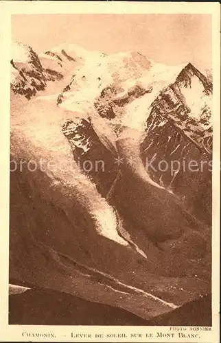 Chamonix Lever de Soleil sur le Mont Blanc Glacier Gletscher Sonnenaufgang Kat. Chamonix Mont Blanc