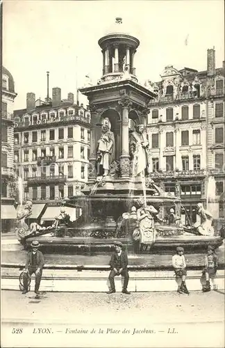 Lyon France Fontaine de la Place des Jacobins Kat. Lyon