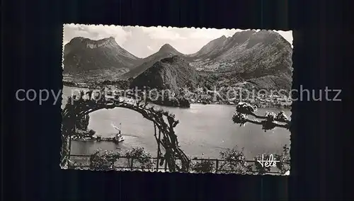 Talloires Panorama et le Massif des Beauge Lac d Annecy Kat. Talloires