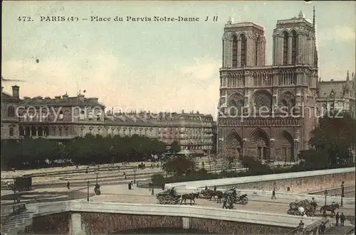 Paris Place du Parvis Notre Dame Kat. Paris