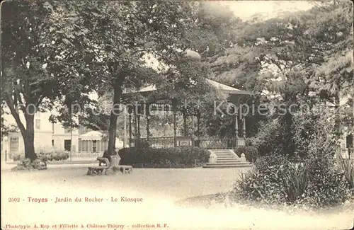 Troyes Aube Jardin du Rocher Kiosque Kat. Troyes