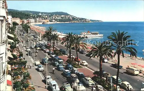 Nice Alpes Maritimes Promenade des Anglais et Mont Boron Palmier Cote d Azur Kat. Nice