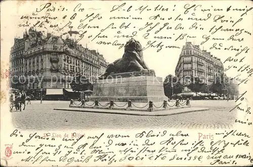 Paris Lion de Belfort Monument Kat. Paris
