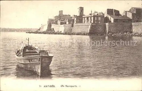 Antibes Alpes Maritimes Les Remparts Bateau Kat. Antibes