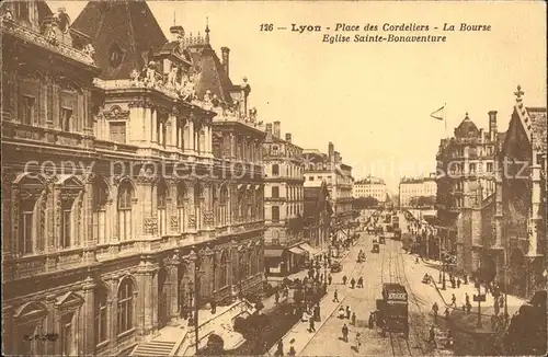 Lyon France Place des Cordeliers Bourse Eglise Sainte Bonaventure Kat. Lyon