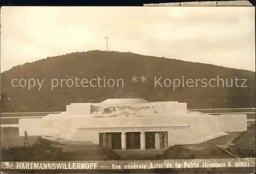 Hartmannswillerkopf Vue generale Autel de la Patrie Architecte R. Danis Gedenkstaette / Hartmannswiller /Arrond. de Guebwiller