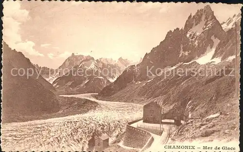 Chamonix Mer de Glace Eismeer Gletscher Kat. Chamonix Mont Blanc
