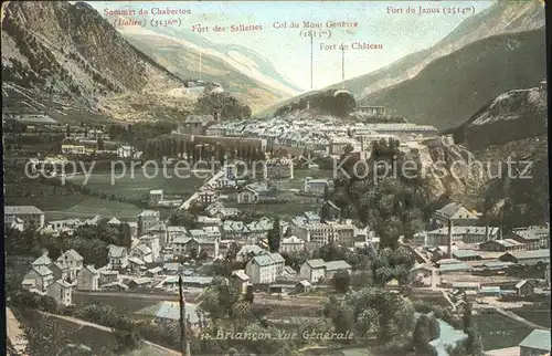 Briancon Vue generale Forts Chateau Alpes Kat. Briancon