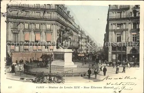 Paris Statue de Louis XIV Monument Rue Etienne Marcel Kat. Paris