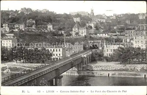 Lyon France Coteau Sainte Foy Pont du Chemin de Fer Kat. Lyon