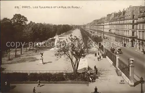 Paris Les Tuileries et Rue de Rivoli Monument Kat. Paris