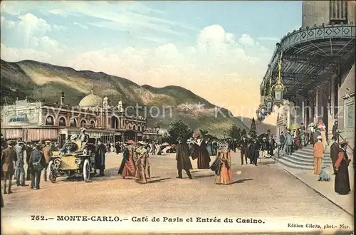 Monte Carlo Cafe de Paris et Entree du Casino Automobile Kat. Monte Carlo