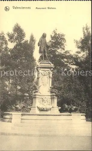 Valenciennes Monument Watteau Statue Kat. Valenciennes