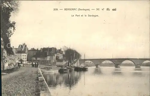 Bergerac Port et la Dordogne Pont Kat. Bergerac