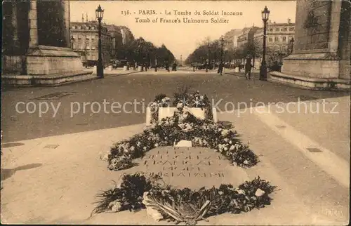 Paris Tombe du Soldat Inconnu Kat. Paris