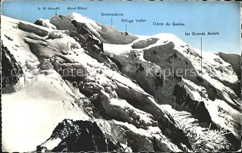 Chamonix Au Sommet de l Aiguille du Midi Gebirgspanorama Mont Blanc Massiv Kat. Chamonix Mont Blanc