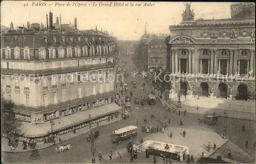 Paris Place de l Opera Grand Hotel et Rue Auber Kat. Paris