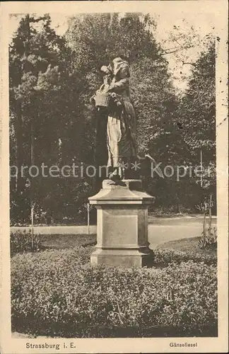 Strassburg Elsass Gaenseliesel Skulptur Kat. Strasbourg