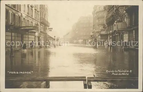 Paris Rue de la Pepiniere et Place du Havre Inondations 1910 Hochwasser Katastrophe Kat. Paris