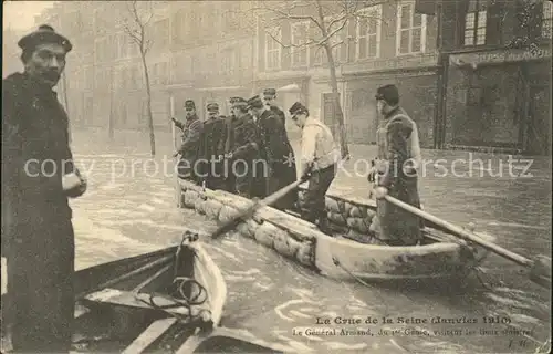 Paris Crue de la Seine Inondations 1910 Hochwasser Katastrophe Kat. Paris