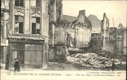 Lille Nord Ruines de la Grande Guerre Truemmer 1. Weltkrieg Kat. Lille