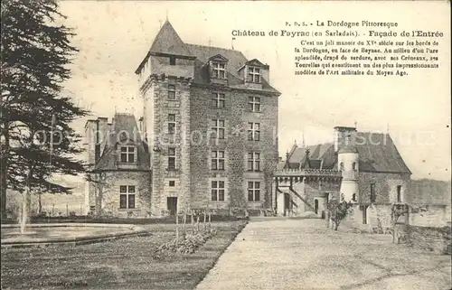 Castelnaud la Chapelle Chateau de Fayrac Facade Histoire Kat. Castelnaud la Chapelle