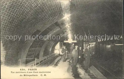 Paris Gare souterraine du Metropolitain Kat. Paris