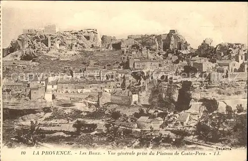 Les Baux de Provence Vue generale prise du Plateau de Costa Pera Ruines Kat. Les Baux de Provence