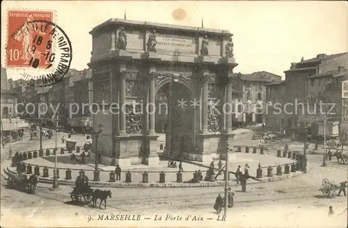 Marseille Porte d Aix Stempel auf AK Kat. Marseille